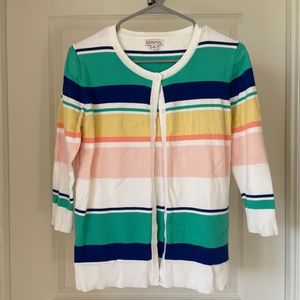 SOLD || Striped three-quarter sleeve cardigan